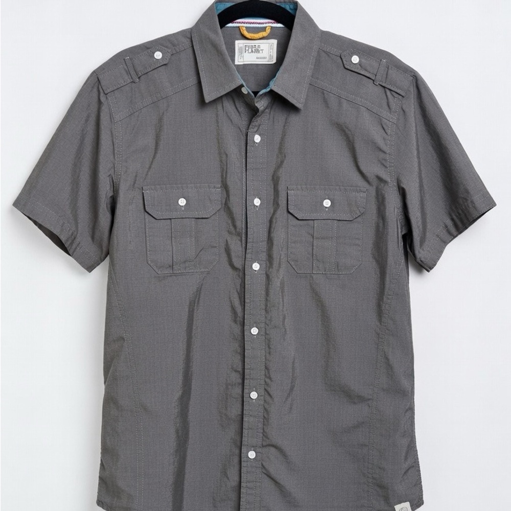 Perry Ellis Charcoal Button Down Shirt